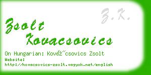 zsolt kovacsovics business card